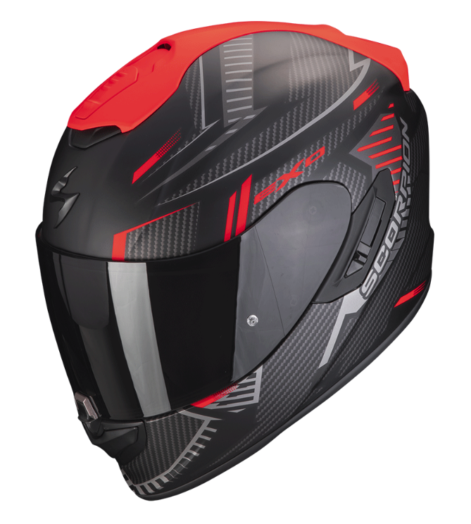 Мотошолом Scorpion Exo-1400 Evo Air Shell black red matte