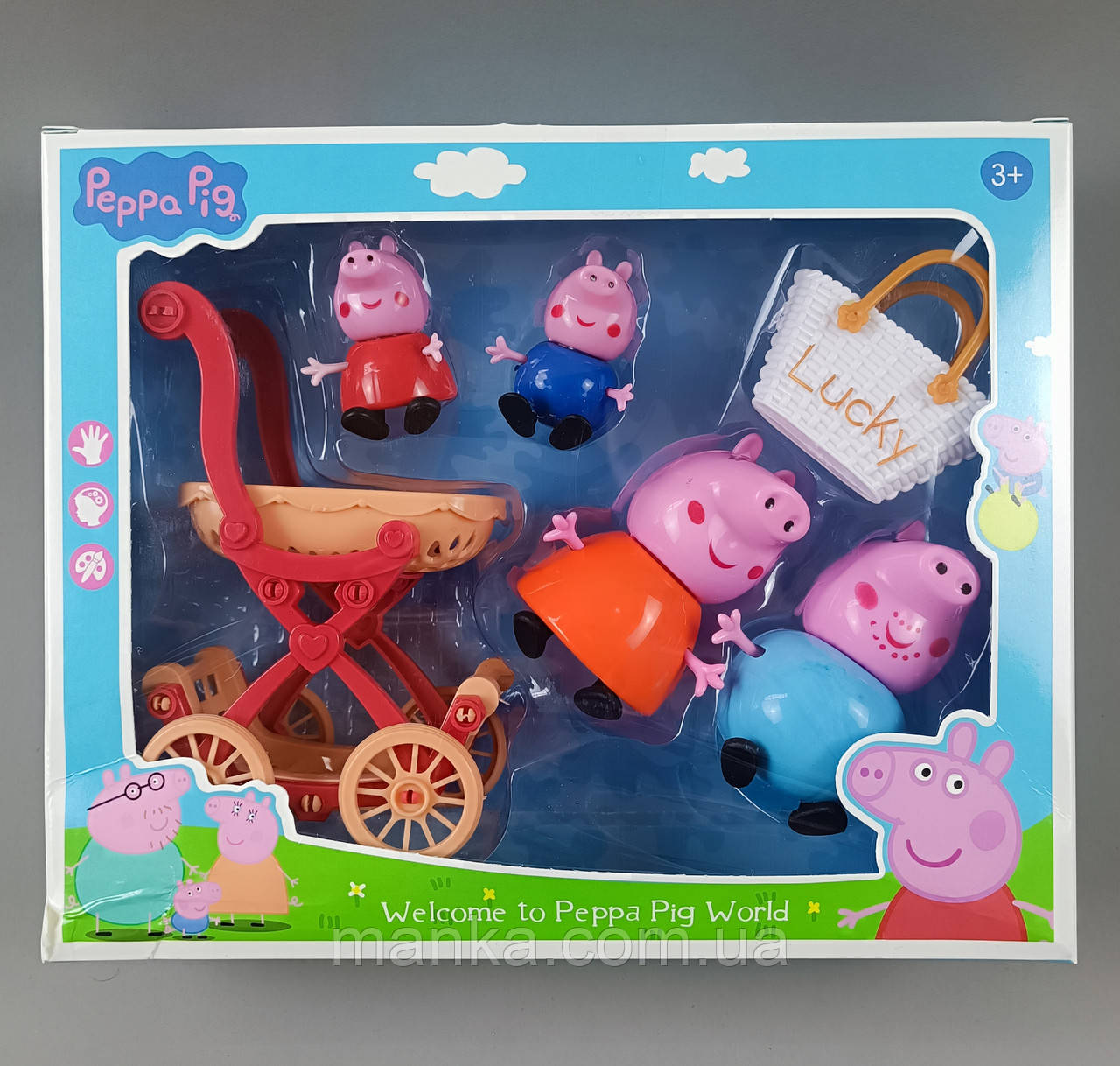Фгурки героїв мультфільму свинка Ігровий набір героїв Свинка Пеппа 552-3, фото 1