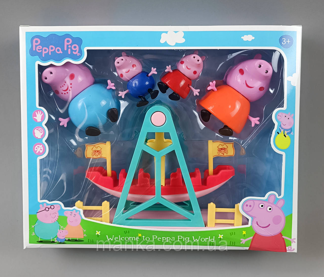 Фгурки героїв мультфільму свинка Ігровий набір героїв Свинка Пеппа 552-2, фото 1