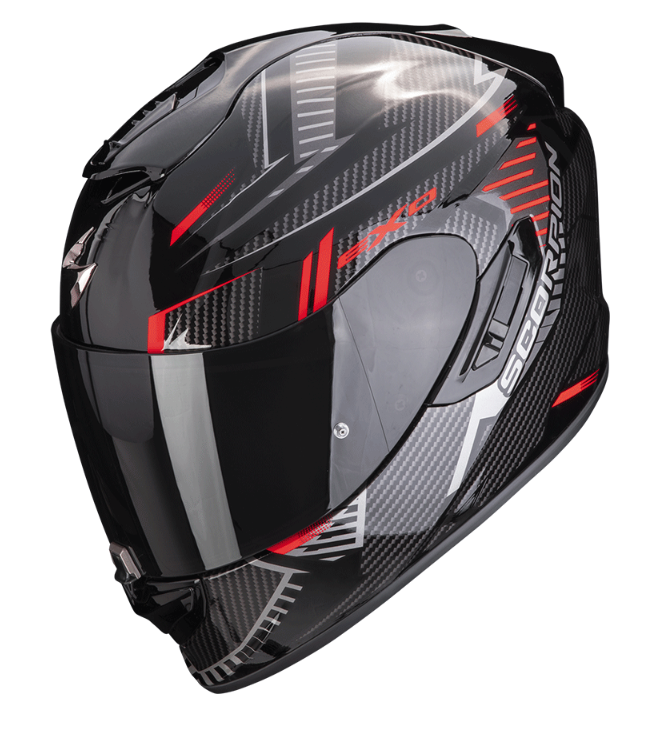 Мотошолом Scorpion Exo-1400 Evo Air Shell black red
