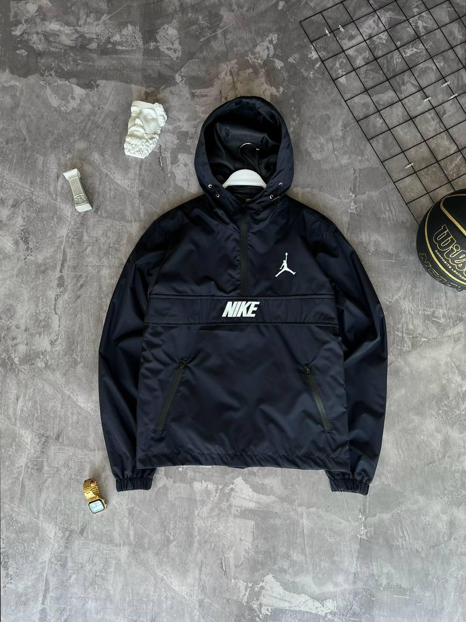 Чоловічий Анорак Nike синій весняний осінній Вітровка Найк демісезонна