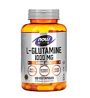 L-глютамин, L-Glutamine, Now Foods, Sports, двойная сила, 1000 мг, 120 капсул (NOW-00094)