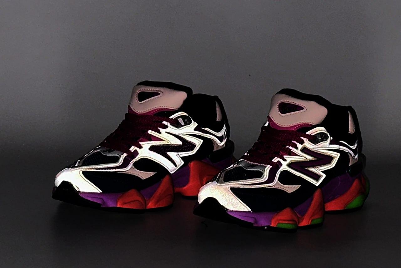 Женские кроссовки New Balance 9060 Multicolor Purple Pink Green ALL14832 - фото 9 - id-p2182459688