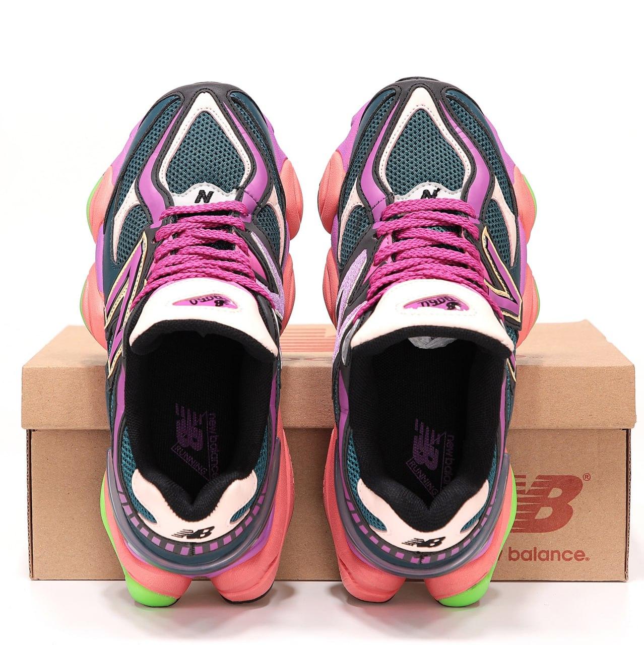 Женские кроссовки New Balance 9060 Multicolor Purple Pink Green ALL14832 - фото 7 - id-p2182459688