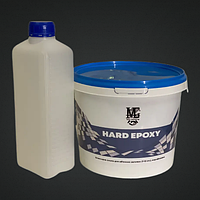 Прозрачная эпоксидная смола HARD EPOXY для объемный заливок столешниц. Толщина слоя (до 7см) 3кг