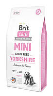 Сухой корм Brit Care GF Mini Yorkshire для йоркширских терьеров, с лососем и тунцем