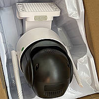 Автономна камера відеоспостереження 4G на сонячній панелі Besder подвійна вулична поворотна, фото 8