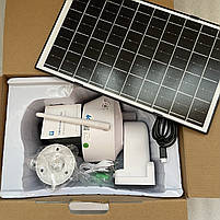 Автономна камера відеоспостереження 4G на сонячній панелі Besder подвійна вулична поворотна, фото 2