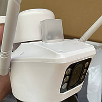 Автономна камера відеоспостереження 4G на сонячній панелі Besder подвійна вулична поворотна, фото 4