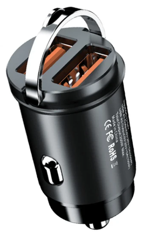 Автомобільна USB зарядка зі швидкою зарядкою /2USB/QC3.0 2*30W/, фото 1