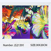 Алмазна мозаїка JS 21391 (50) "TK Group", 20х30 см, "Чарівний світ метеликів", в коробці