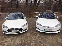 Бампер передній рестайлінг на дорестайлінг Tesla Model S комплект