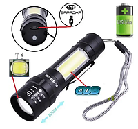 Ручной фонарик тактический светодиодный Xml Cree T6 BL 19 T6, зарядка от usb micro