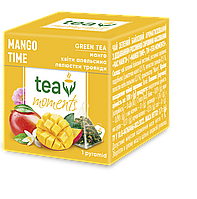 Чай Tea Moments "Mango Time" зелений зі смаком малини, 1 пірамідка