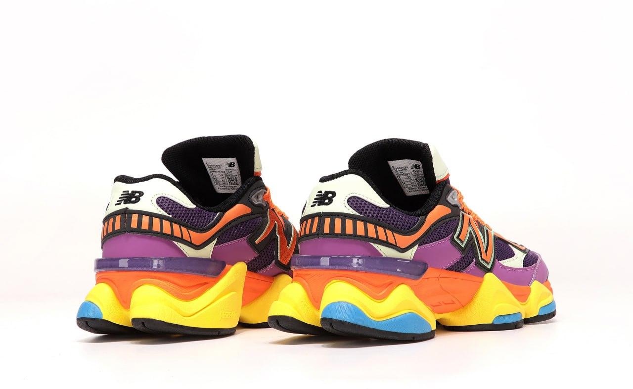 Женские кроссовки New Balance 9060 Purple Orange Yellow U9060NBX - фото 4 - id-p2182489457