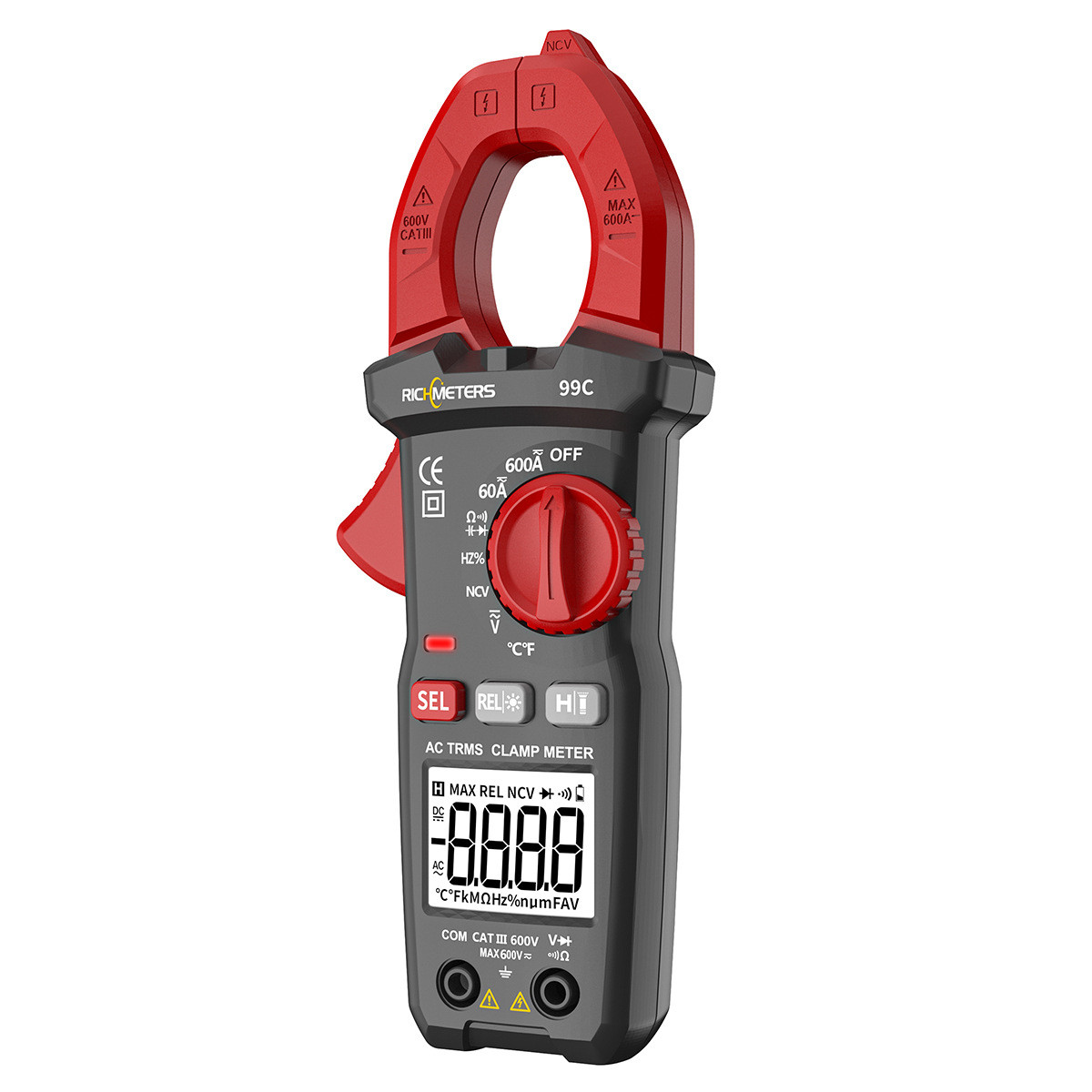 Кліщі струмовимірювальні Richmeters RM99C (змінний та постійний струм), 6000 відліків з термопарою