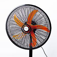 Осьовий якісний вентилятор SOKANY на стійці, Потужний вентилятор 5 лопатей і 3 швидкості для кімнати Оранжев