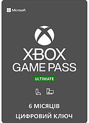 Підписка Xbox Game Pass Ultimate, 6 місяців: Game Pass Console + PC + Core + EA Play