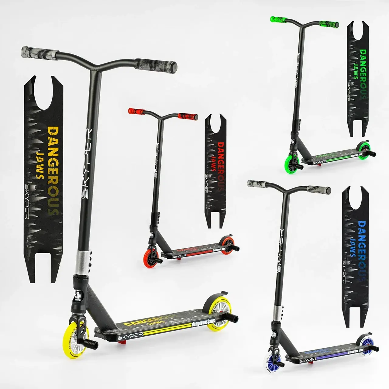 Самокат трюковий TSKYPER С-10510, hic-система, пеги, 4 кольори, фото 1