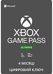 Підписка Xbox Game Pass Ultimate, 4 місяці: Game Pass Console + PC + Core + EA Play