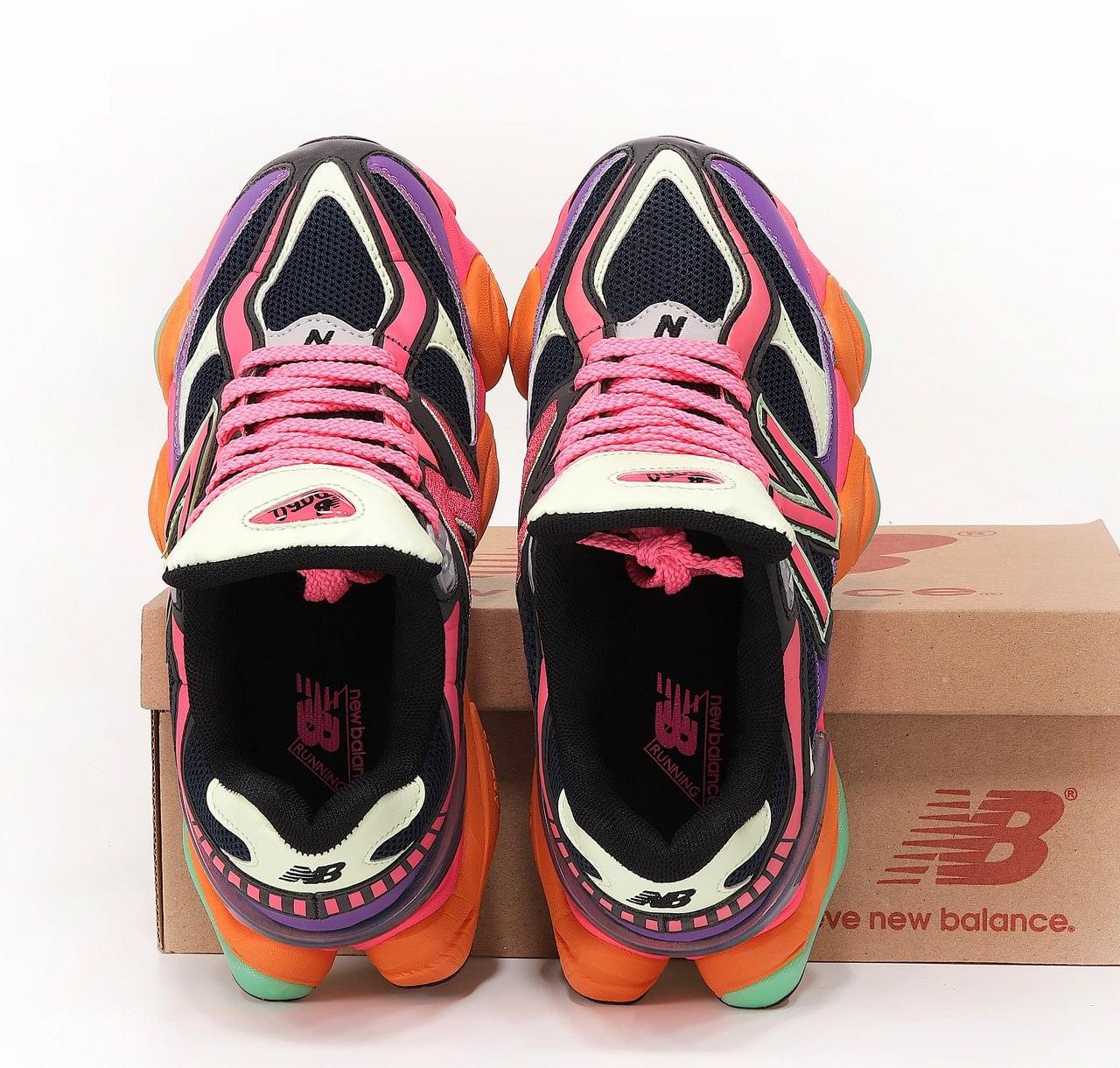 Женские кроссовки New Balance 9060 Multicolor Purple Pink Orange ALL16268 - фото 6 - id-p2182505826