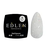 Гель моделирующий Edlen Builder Gel 09 Shimmer (молочный с цветными блестками), 30ml