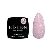 Гель моделирующий Edlen Builder Gel 10 Shimmer (нежно-розовый с блестками), 30ml