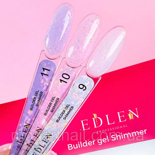 Гель моделирующий Edlen Builder Gel 11 Shimmer (лиловый с блестками), 30ml - фото 3 - id-p2182513716