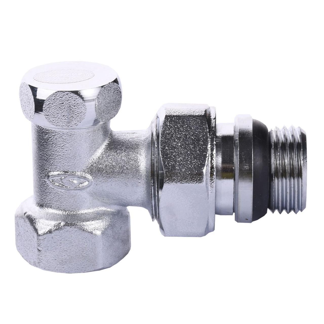 Кран радіаторний кутовий SOLOMON 1/2″ з гумовим ущільнювачем (під ключ) 160405, фото 1