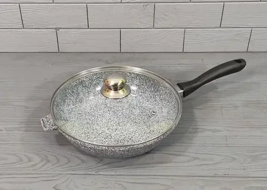 Сковорода глибока 24 см/2.4 л гранітне антипригарне покриття Edenberg EB-8021, фото 1