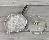 Сковорода глибока 24 см/2.4 л гранітне антипригарне покриття Edenberg EB-8021, фото 4
