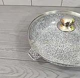 Сковорода глибока 24 см/2.4 л гранітне антипригарне покриття Edenberg EB-8021, фото 5