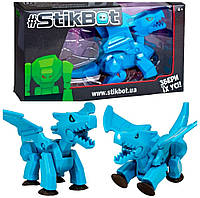 Фигурка для анимации Stikbot Mega Blue Dragon Стикбот Большой Мега Синий Дракон