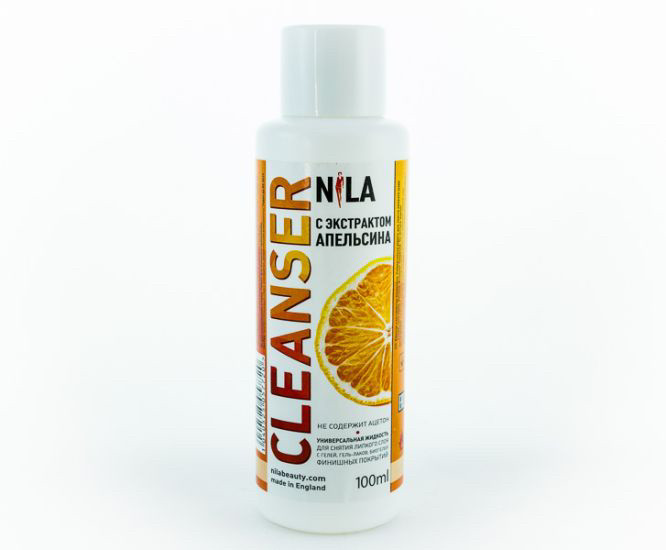 Засіб для зняття липкого шару Nila - Cleanser,апельсин, 100 мл