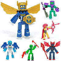 Ігровий набір Фігурки для анімаціїної творчості Stikbot Legends StikTannica Стикбот Стиктаніка Комплект 6 шт.