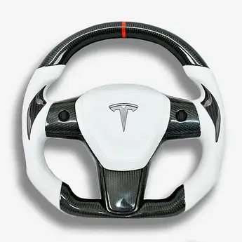 Кермо карбовані на Tesla Model X S Y 3 Тесла Модел X C У 3 кермо карбонове з ЛЕД