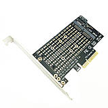Адаптер для диска M2 NVME і M2 SATA в слот PCIe, фото 5