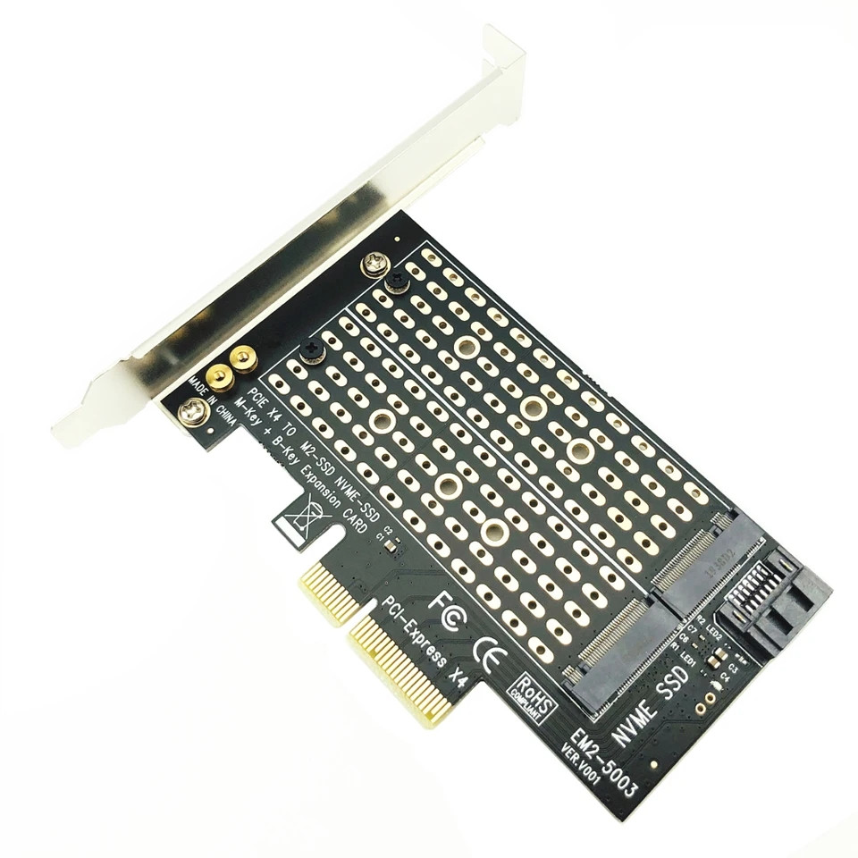 Адаптер для диска M2 NVME і M2 SATA в слот PCIe