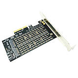 Адаптер для диска M2 NVME і M2 SATA в слот PCIe, фото 3
