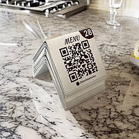 Табличка указатель настольная с нанесением qr кода