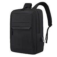 Мужской рюкзак плотный городской молодежный для Ноутбука стильный повседневный черный Geerdun