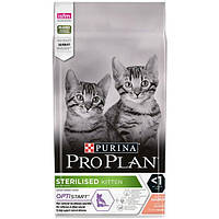 Сухой корм Purina Pro Plan Sterilised Kitten для стерилизованных котят, с лососем, 1.5 кг