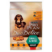 Сухой корм для сухих кормов Purina Pro Plan Dog Duo Deli Small and Mini Adult для собак мелких пород, говядина