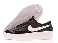 Кроссовки женские Nike Blazer Low Platform черные, кеды женские Найк Блейзер, код KD-14690