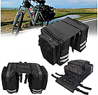 Сумка велосипедна на багажник Сумка-штани для вело багажника 35L (KLERICER JH-10) Чорний, фото 3