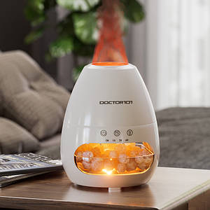 Соляна лампа зі зволожувачем повітря і підсвічуванням "ефект вогню" Doctor-101 Firestone