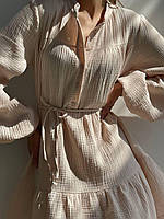 Женское платье свободного кроя муслин 42-46