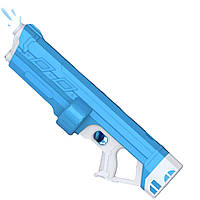 Водяной бластер Electric Self priming Water Gun самозарядный с аккумулятором и LED дисплеем Sky Blue