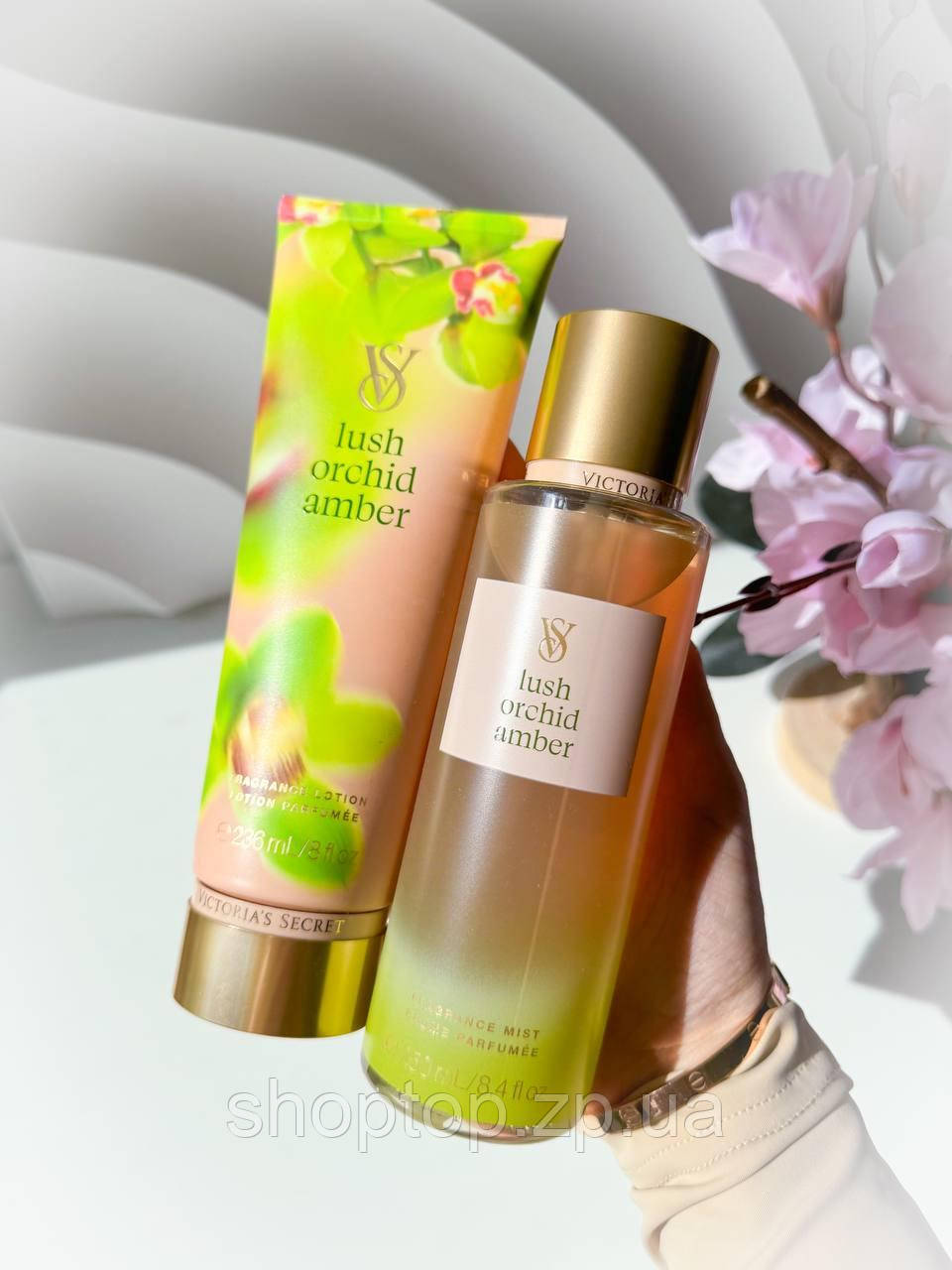Подарунковий набір Victoria's Secret Lush Orchid Amber Лосьйон 236 мл + Міст 250 мл