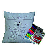 Подушка Раскраска - Детский набор для творчества - Принцесса Лягушка